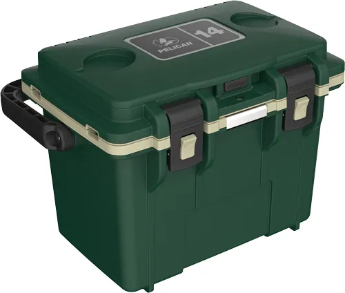 Pelican PELICAN COOLERS IM 14 QUART HUNTER GREEN/TAN  DRY STORAGE