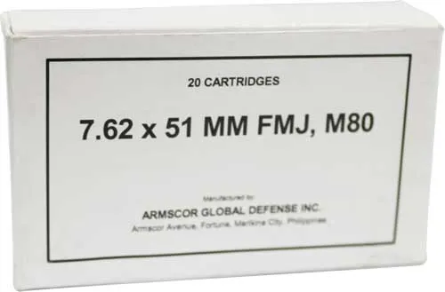 Armscor ARMSCOR 7.62X51MM M80 147GRAIN FMJ