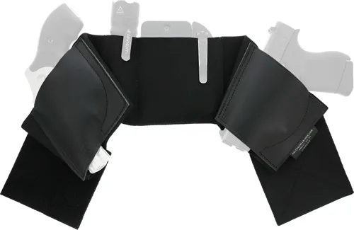 Galco GALCO UNDERWRAP BLK BELLY BAND 2 LEATHER HOLSTERS LRG 42-46