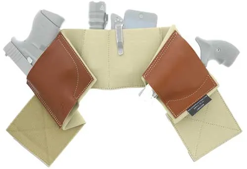 Galco GALCO UNDERWRAP KAK BELLY BAND 2 LEATHER HOLSTERS LRG 42-46