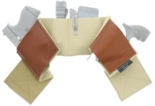 Galco GALCO UNDERWRAP KAK BELLY BAND 2 LEATHER HOLSTERS MED 36-40
