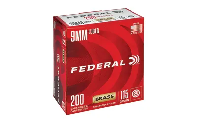 Federal Federal WM51992 Champion Training 9mm Luger 115 gr Full Metal Jacket
