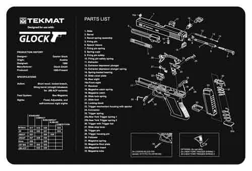 TekMat TEKMAT PISTOL MAT FOR GLOCK BLK