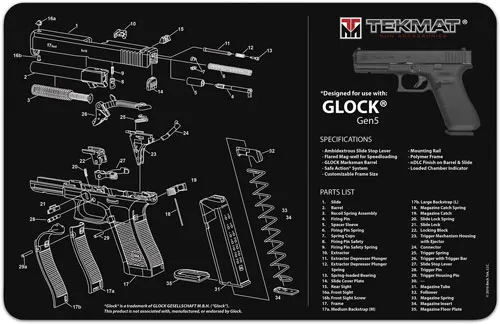 TekMat TEKMAT PISTOL MAT FOR GLOCK G5