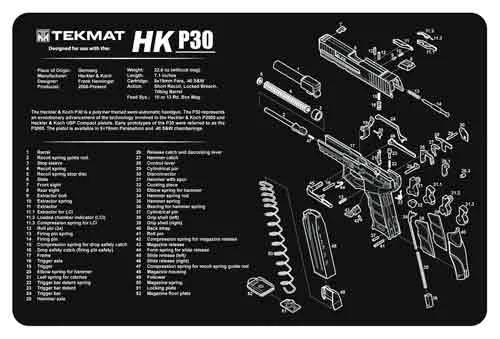 TekMat TEKMAT ARMORERS BENCH MAT 11"x17" HECKLER & KOCH P30