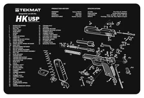 TekMat TEKMAT ARMORERS BENCH MAT 11"x17" HECKLER & KOCH USP