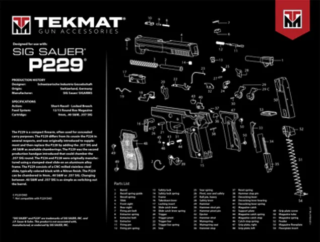 TekMat Sig Sauer P229 Ultra 20 Cleaning Mat TEKR20SIGP229
