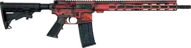 Great Lakes Firearms GLFA AR15 BATTLEWORN.223 WYLDE 16" 1:8 NIT BBL LIPSTICK RED