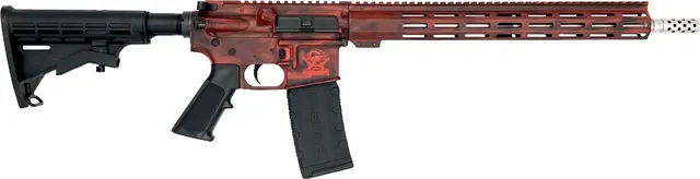 Great Lakes Firearms GLFA AR15 BATTLEWORN.223 WYLDE 16" S/S BBL LIPSTICK RED