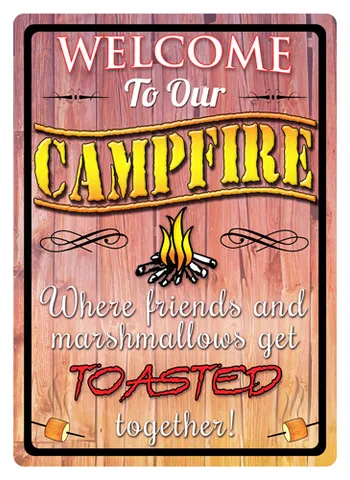 Rivers Edge RIVERS EDGE SIGN 12"x17" "WELCOME TO OUR CAMPFIRE"