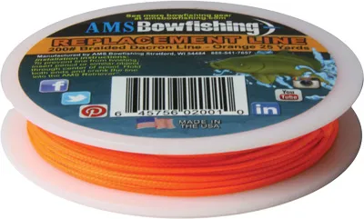 AMS Bowfishing AMS BOWFISHING REPLACEMENT LINE ORANGE #200 25 YARDS