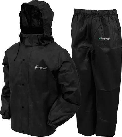 Frogg Toggs FROGG TOGGS RAIN & WIND SUIT ALL SPORTS LARGE BLK/BLK