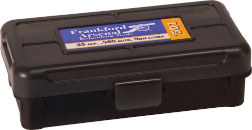 Frankford Arsenal F/A AMMO BOX .380/9MM 50 ROUNDS BLACK/SMOKE HINGE TOP
