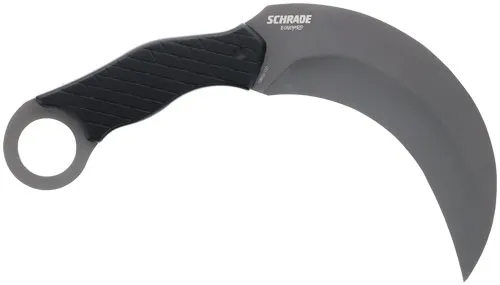 Schrade SCHRADE KNIFE BONEYARD 5.2" FIXED KARAMBIT MATTE SS/BLACK