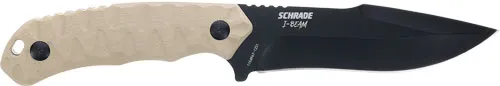 Schrade SCHRADE KNIFE I-BEAM 5" FIXED AUS-8 BLACK/FDE G10 HANDLE