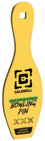 Caldwell CALDWELL AR500 RIMFIRE BOWLING PIN TARGET 1/4" YELLOW