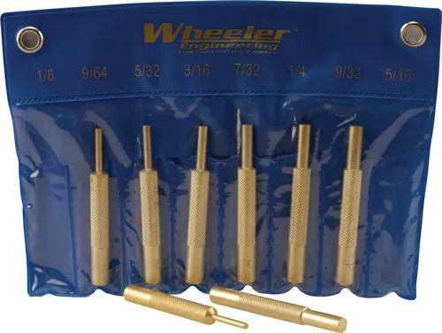 Wheeler WHEELER 8-PC BRASS PUNCH SET W/STORAGE POUCH