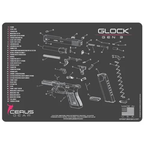 Cerus Gear GLOCK GEN 3 SCHEMATIC GRAY/PINK