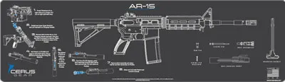Cerus Gear CERUS GEAR 3MM PROMATS 14"X48" AR-15 MAG INSTRUCTIONAL C GRAY