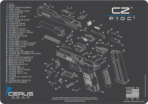 Cerus Gear CERUS GEAR 3MM PROMATS 12"X17" CZ P10C SCHEMATIC CHAR GREY