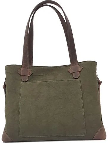 Versacarry VC CONCEAL CARRY PURSE CANVAS OLIVE GREEN TOTE STYLE