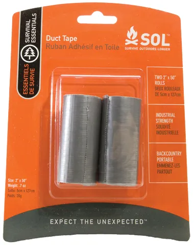 Adventure Medical Kits Amk Sol Duct Tape 2 Pack 2"x50" Rolls
