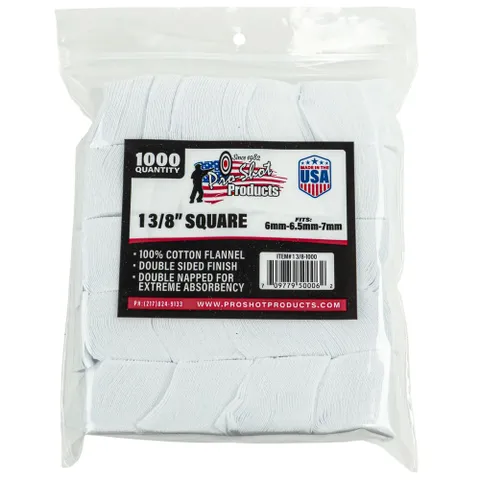 Pro-Shot CLEANING PATCHES 1 3/8IN SQ 1000CT