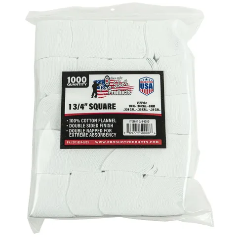 Pro-Shot CLEANING PATCHES 1.75IN SQ 1000CT