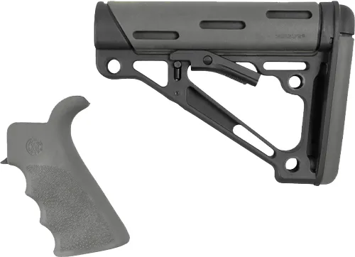 Hogue Hogue AR15 M16 Beavertail Grip Buttstk MilSpec BuffTube Gry