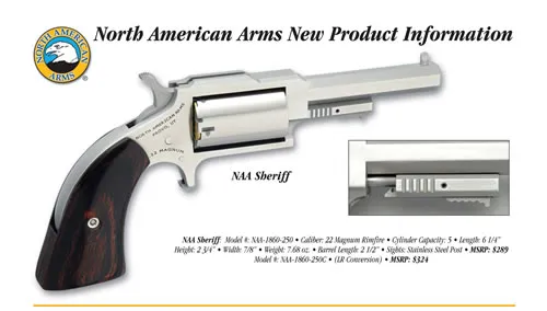 North American Arms 1860 Sheriff with 22 LR Cylinder 1860250C