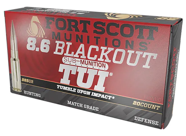 Fort Scott Munitions Tumble Upon Impact (TUI) 86BLK285SCV2SS