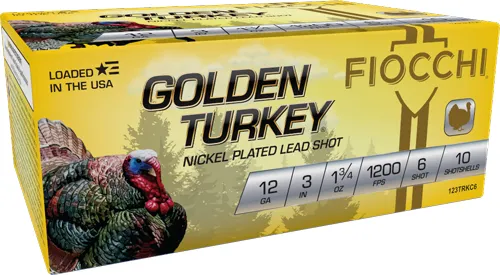 Fiocchi Golden Turkey Nickel-Plated 123TRKC6