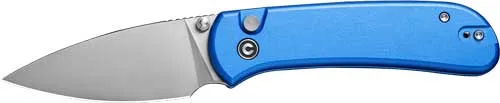 Civivi CIVIVI KNIFE QUIBIT 2.98" BLUE /SATIN FINISH BUTTON LOCK