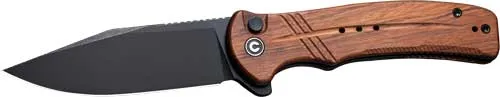 Civivi CIVIVI KNIFE COGENT 3.47" WOOD /STONEWASH BUTTON LOCK