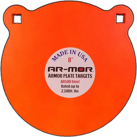 Ar-mor AR-MOR 8" AR500 STEEL GONG 3/8" THICK STEEL ORANGE ROUND