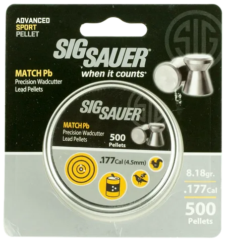 Sig Sauer Airguns Match .177 Pellet Lead AIR-AMMO-MATCH-PB-177-500