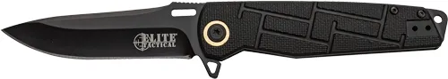 Master Cutlery MC ELITE TACTICAL READINESS 3.5" DROP POINT FLDR BLK/BLK
