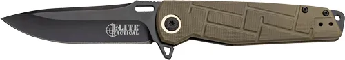 Master Cutlery MC ELITE TACTICAL READINESS 3.5" DROP POINT FLDR FDE/BLK