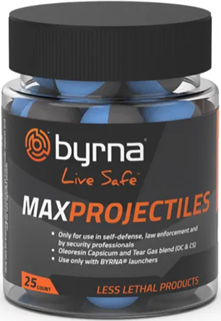 Byrna Technologies BYRNA MAX PROJECTILES 25 COUNT TUBE .68 CAL