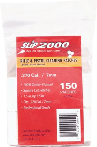 Slip 2000 SLIP 2000 CLEANING PATCHES 1.5" SQUARE .270/7MM 150-PACK