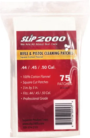 Slip 2000 SLIP 2000 CLEANING PATCHES 3" SQUARE .44/.45/.50 CAL 75-PACK