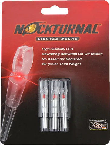 Nockturnal NOCKTURNAL LIGHTED NOCK G-SERIES RED 3/PACK