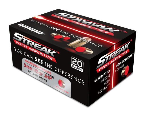 AMMO INCORPORATED AMMO INC 9MM 115GR. JHP STREAK RED 20-PACK