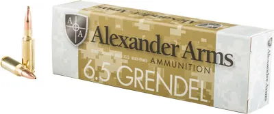 Alexander Arms Alexander Ammo 6.5 Grendel 123gr. Lapua Scenar 20-pack