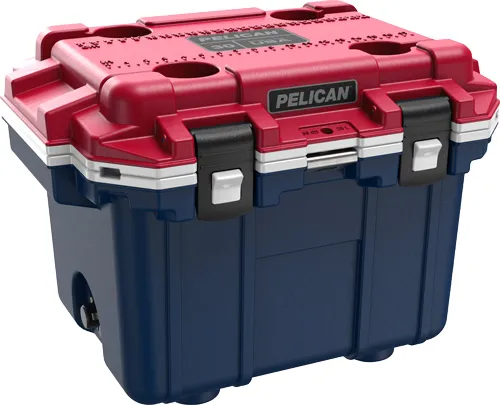 Pelican PELICAN COOLERS IM 30 QUART ELITE BLUE/RED LID