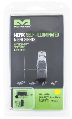 Meprolight MEPROLIGHT NIGHT SIGHT SET GREEN/YELLOW FOR GLOCK 42-43