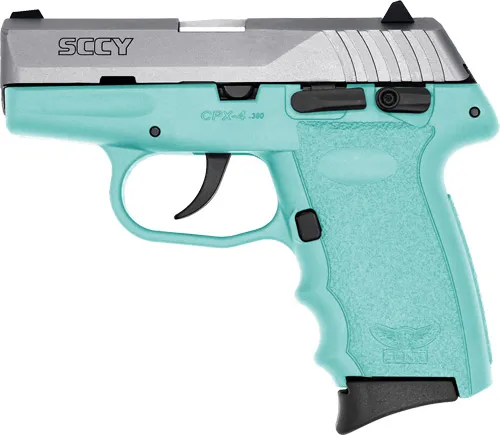 SCCY SCCY CPX4-TT PISTOL DAO .380 10RD SS/SCCY BLUE W/SAFETY