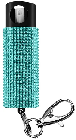 Guard Dog Security Guard Dog Bling It On Keychain Pepper Spray Teal