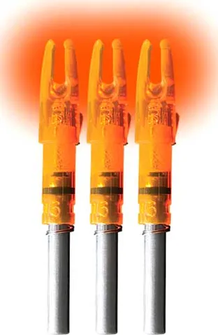 Lumenok LUMENOK LIGHTED NOCK GT-SERIES HD ORANGE 3PK