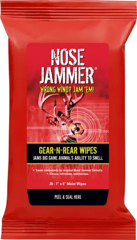 Nose Jammer NOSE JAMMER GEAR AND REAR 7"X6" WIPES 20-PACK